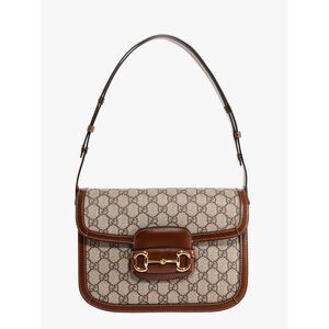 Gucci Women Gucci Horsebit 1955 Gg Coated Canvas Crossbody Bag